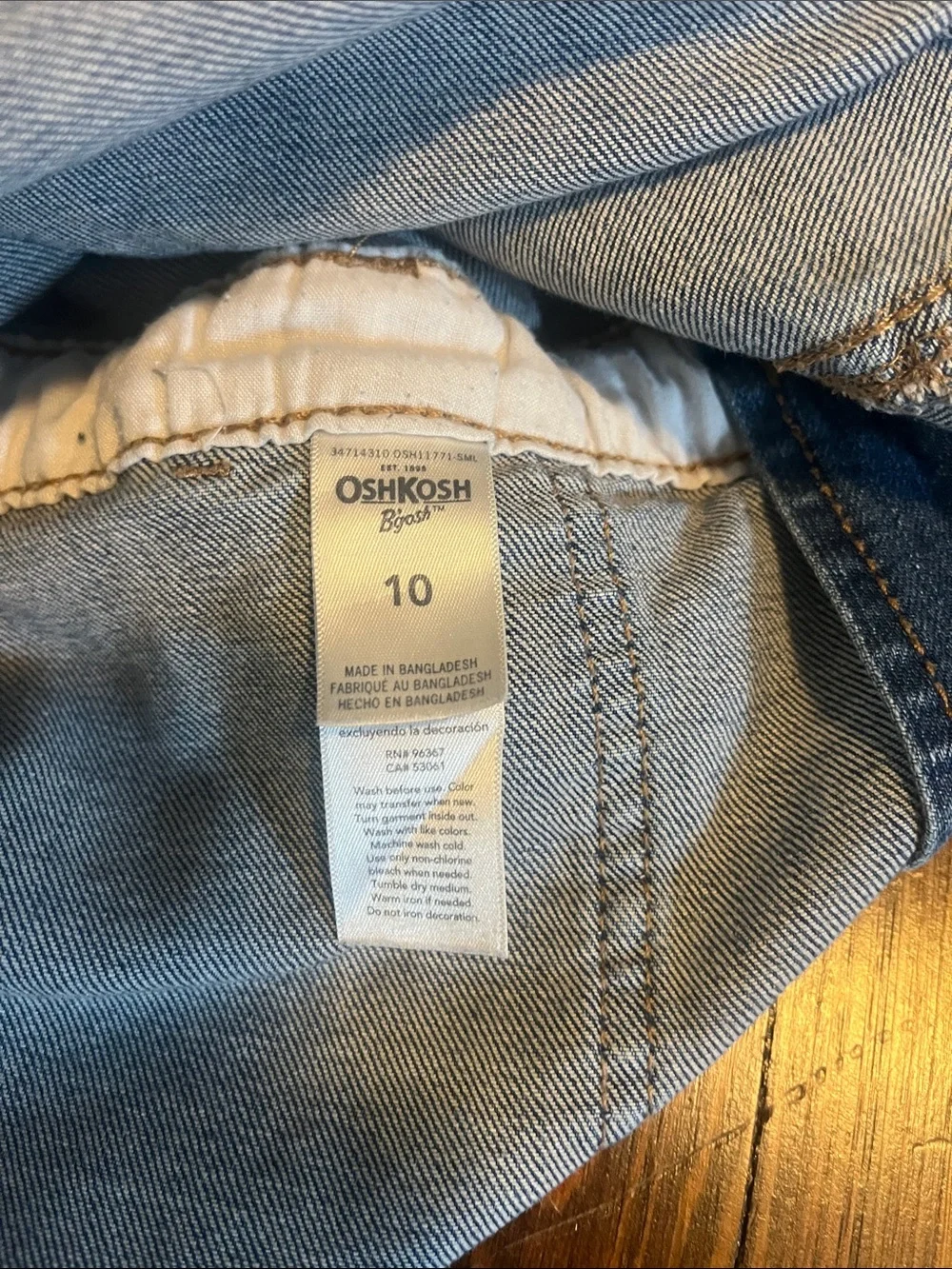 OshKosh Bgosh sleeveless denim